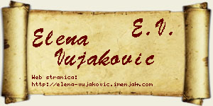 Elena Vujaković vizit kartica